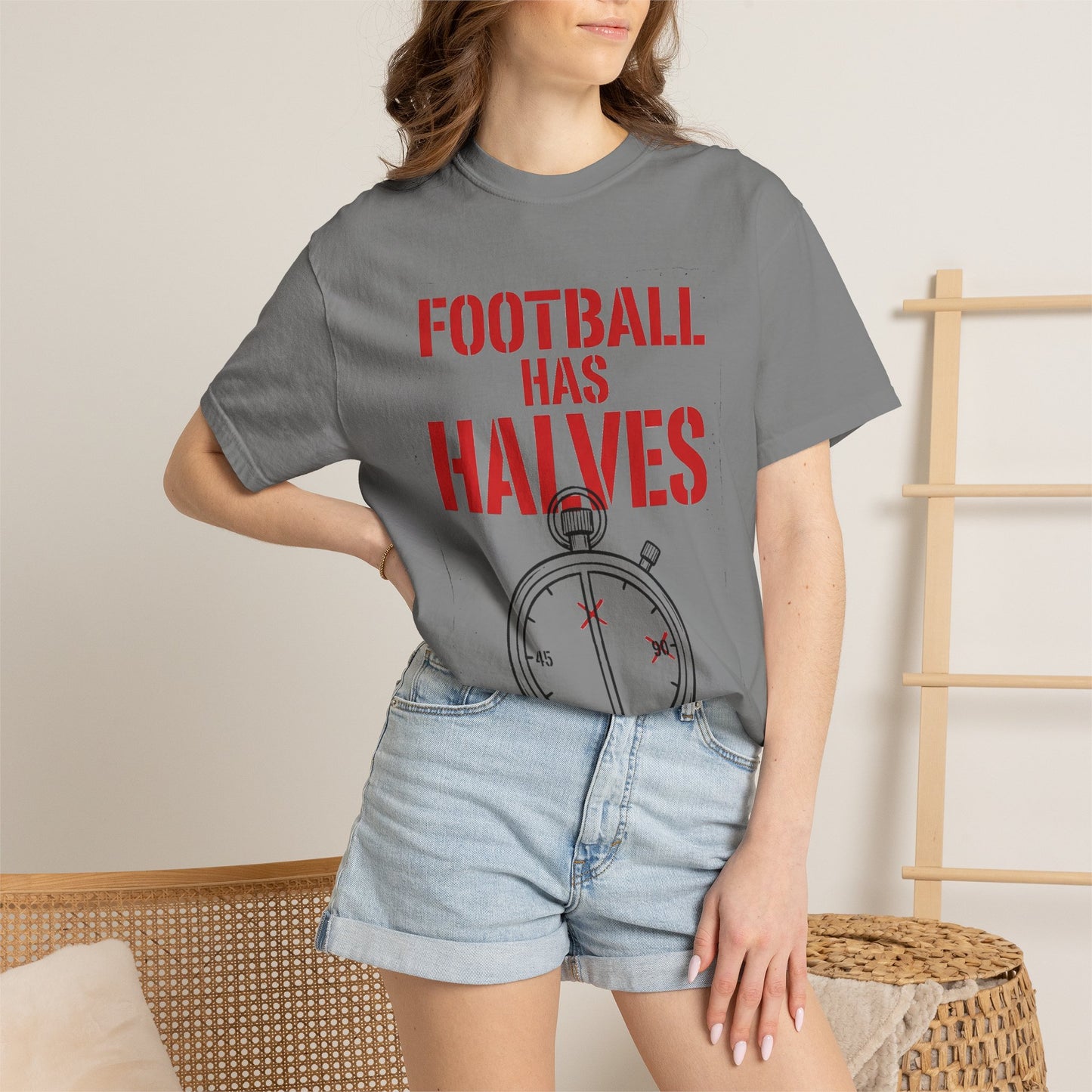Football Has Halves Heavyweight Tee