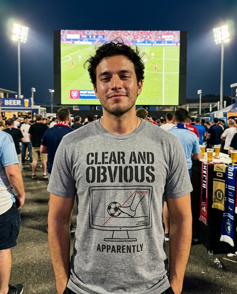 clear and obvious apparently football culture t-shirt lifestyle photo (men)