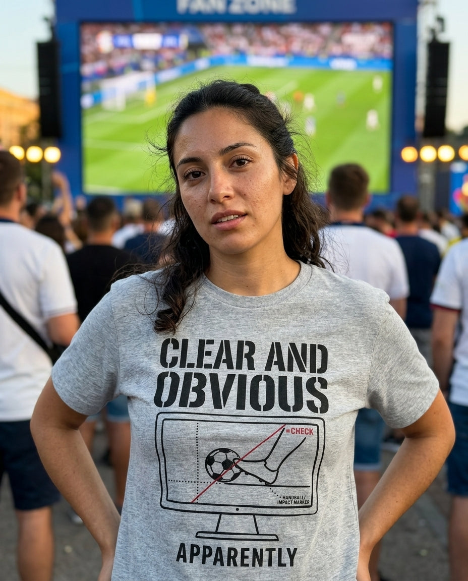 clear and obvious apparently football culture t-shirt lifestyle photo