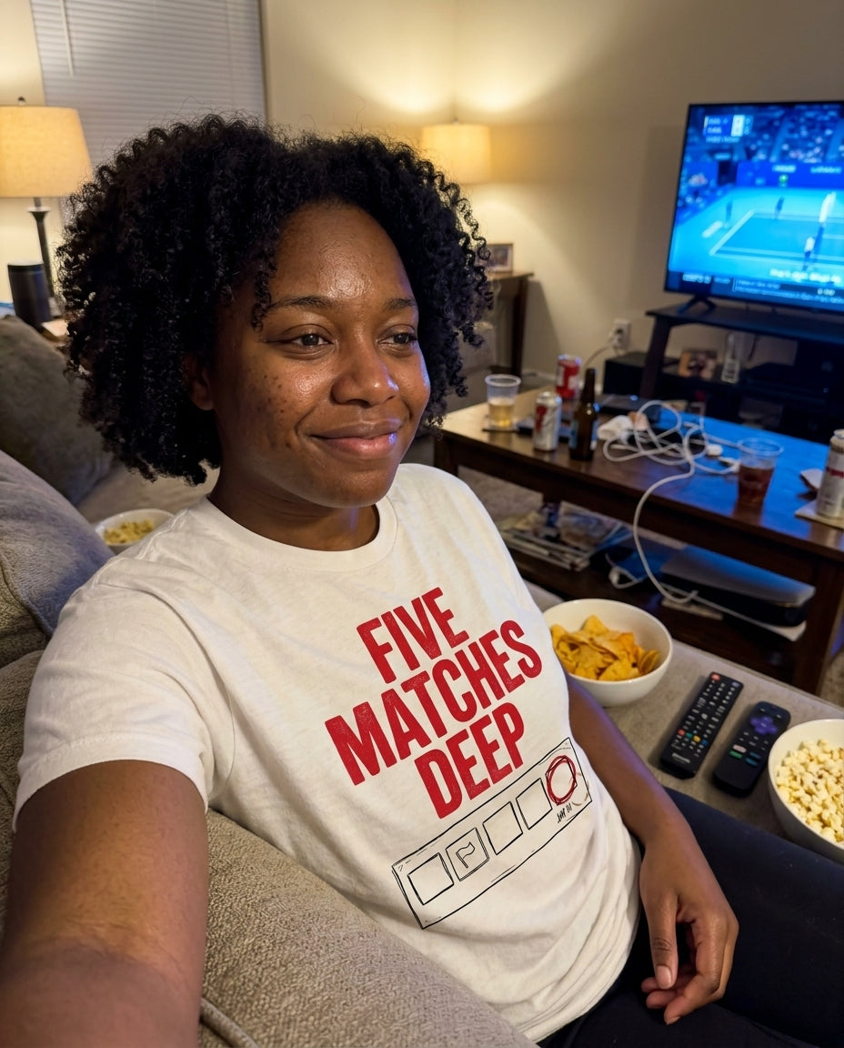 five matches deep football culture t-shirt lifestyle photo