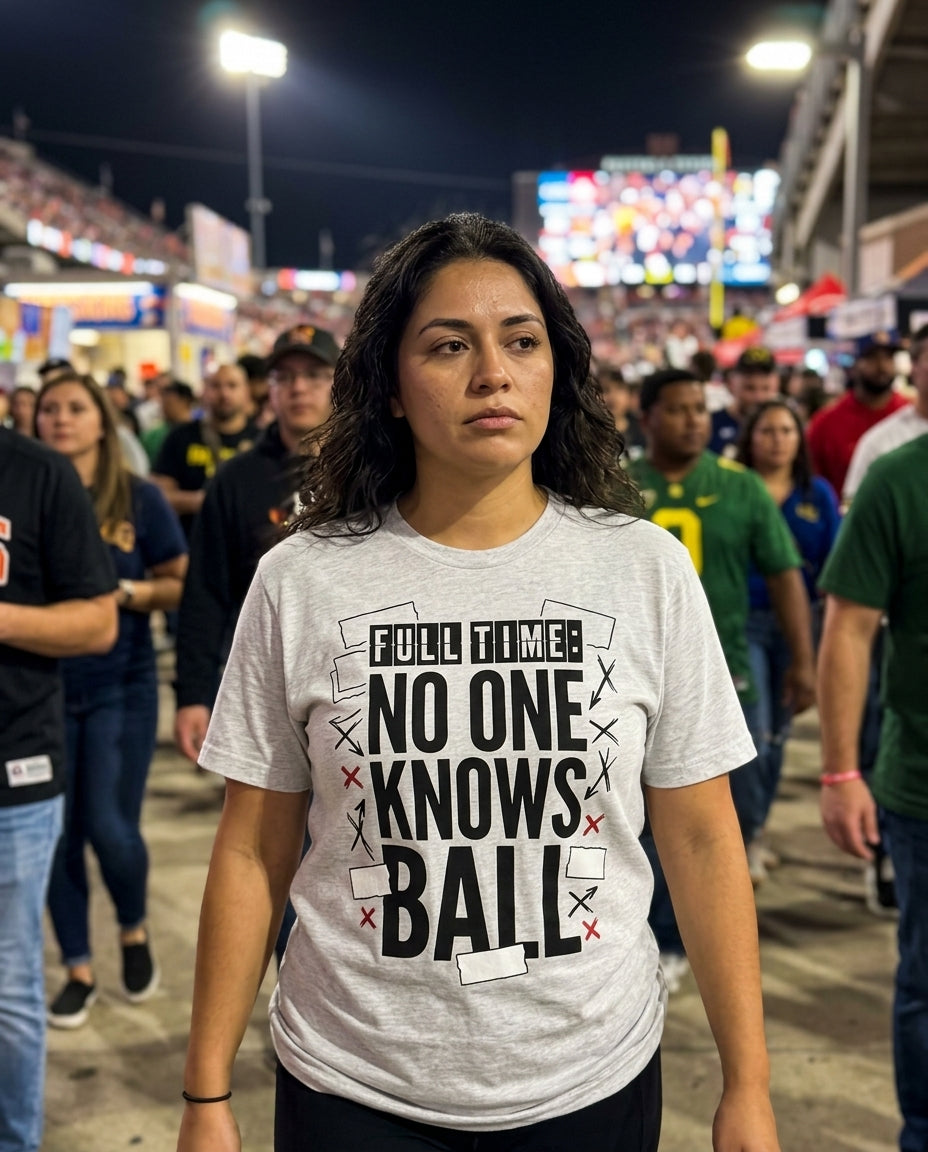 full time no one knows ball football culture t-shirt lifestyle photo