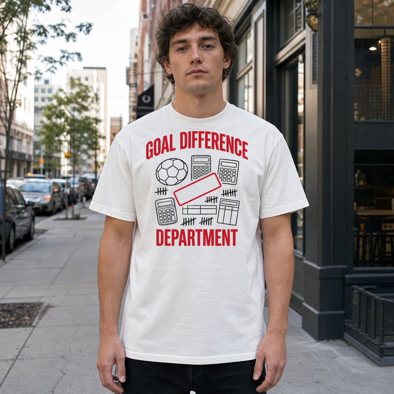 goal difference department football culture t-shirt lifestyle photo (men)
