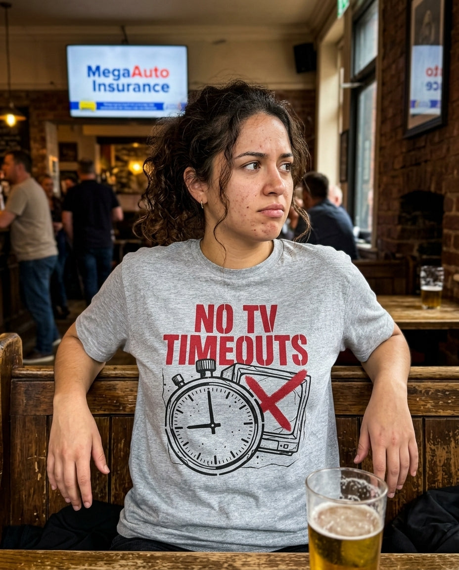 no tv timeouts football culture t-shirt lifestyle photo